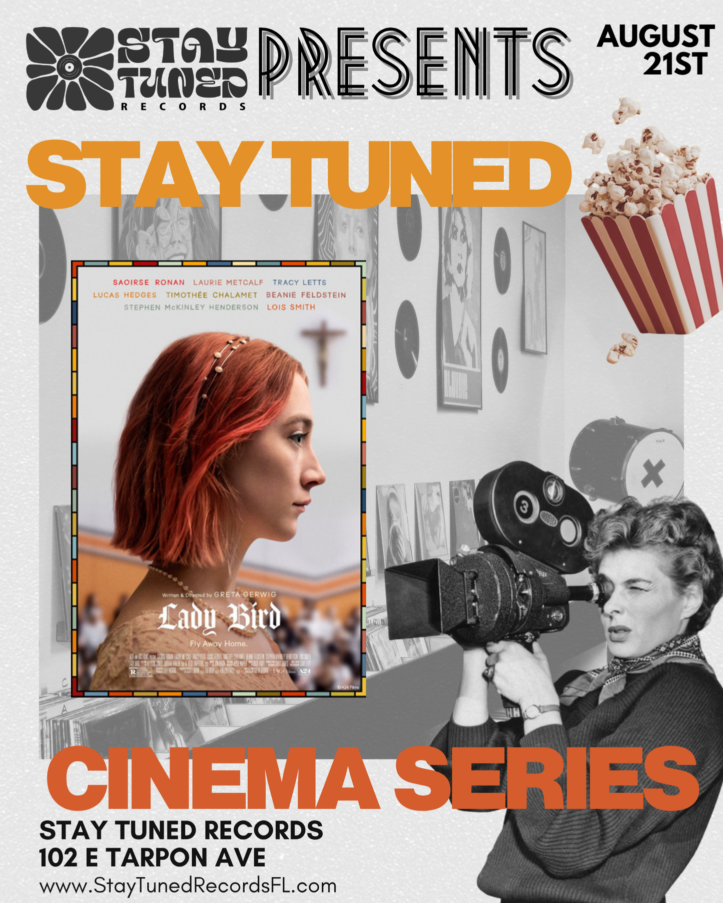 Stay Tuned Cinema: Lady Bird 08/21 @7:30
